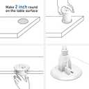 Desktop Power Grommet 2 Inch Hole, PD 30W USB C Fast Charging Station, Recessed Outlet, Ultra Thin Flat Plug Power Strip, Slim Extender, Table Outlets for Home, Office, 6ft Cord, White
