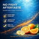 2 x Omega 3 Fish Oil Supplement - 308mg DHA & 154mg EPA, One Daily Burpless Softgel for Brain, Eye & Heart Health - Wild Caught, No Fishy Aftertaste - 60 Count, BBD:  10/03/29