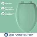 Bemis Classic Colors Slow Close Toilet Seat, Easy Clean Hinges and Durable Plastic Seat, Made in USA, Elongated, Ming Green