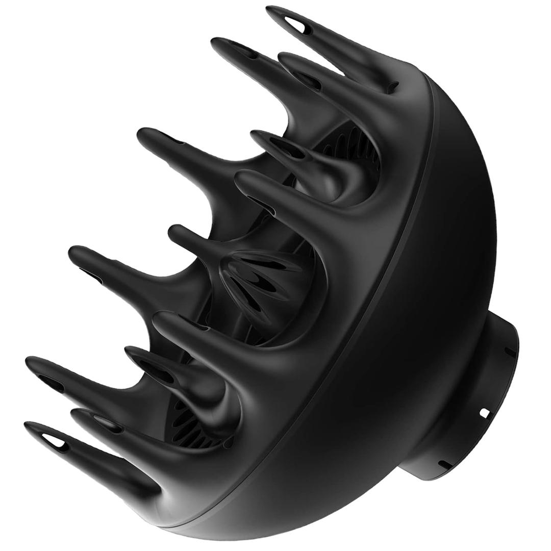 Black Orchid Hair Diffuser, Hair Dryer for BlowDryers with 1.7-1.8 inch Diameter Nozzle, suitable for Curlyand Wavy Hair-Softness and Control Blow-out hair is softerfluffier