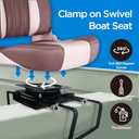 2 x Clamp on Boat Seat Mount with Swivel Ideal for Kayak Jon Boat (2)