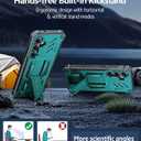 FNTCASE for Samsung Galaxy S25-FE Case: with [Built-in Screen Protector & Kickstand] [Military-Grade Drop Protection] Heavy Duty Protective Full Body Shockproof Rugged Sturdy TPU Phone Cover Green
