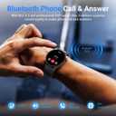 Fitpolo Smart Watch for Men Women,1.3" AMOLED Touchscreen Fitness Tracker, Make/Answer Calls, Heart Rate SpO2 Monitor, 3ATM Waterproof, Sleep & Activity Tracking Smartwatch for Android Phones iPhone
