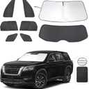 TINGLU Window Shades for Nissan Pathfinder 2022-2025 Accessories Car Side Full Windows Rear Triangular Windshield Sun Shade Sun UV Rays & Privacy Protection for Camping,Napping,and Relaxing 8PCS