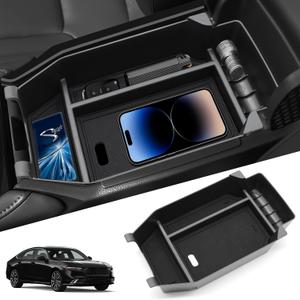 For 2023 Honda Accord Center Console Organizer Compatible with Honda Accord 2023 2024 LX/EX/EX-L/Sport/Sport-L/Touring Armrest Trays Storage Box 2023 Accord Accessories