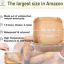 10 Inch Largest Square Air Fryer Disposable Paper Liner, XXL 100Pcs Air Fryer Parchment Liners for 8QT or Bigger Air Fryer, Non-stick, Food Grade Baking Paper for Frying, Roasting and Microwave