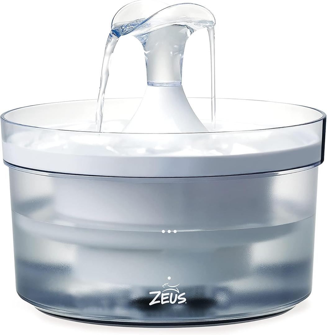 Zeus Fresh & Clear Dog Drinking Fountain with Waterfall Spout