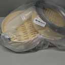 Bamboo Steamer 10 Inch 2 Tier Wooden Basket With Handle, Ring Adapter, Reusable Silicone Liner, Kit For Cooking Dumpling Baby Bao Bun, Dim Sum, Rice Potsticker Steaming Chinese Asian Food & Vegetables (3 Piece Set)