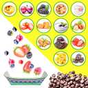 200 Pack 1/4Lb Mexican Paper Food Boat Trays Disposable Small Paper Boat Containers, 0.25Lb Mini Kraft Food Serving Tray Boats for Snack Fries Popcorn Dessert Taco Nacho
