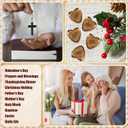 Gerrii 60 Set Easter Heart Christian Tokens Gift Jesus Love Wooden Religious Pocket Hugs Catholic Cards Bible Verse Token Bookmark for Church Friend Religious Party Goodie Bag Filler (Dark Brown)