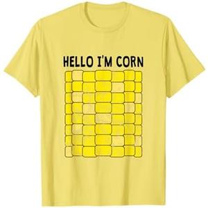 Corn Halloween Costume Funny Foodie Farmer T-Shirt, Medium