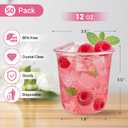 Soelomu 12 oz Pink Plastic Cups, 50 Pcs Disposable Stemless Wine Glasses Cocktail Party Cups for Mother's Day Wedding Birthday Meeting Gathering