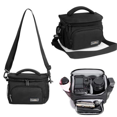 Cwatcun Small Camera Sling Bag Crossbody Camera Shoulder Case, Waterproof Travel Photography Camera Messenger Bag for Canon, Nikon, Sony, Fuji DSLR/SLR/Mirrorless Cameras, Lens and Accessories