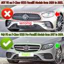 Front Bumper Lip Splitter Spoiler Fit for Mercedes E-Class E300/ E350/ E400/ E450/ E43/ E53/ W213 2017-2020 (Sport Sedan Models Only), Gloss Black 3pcs Air Chin Body Kit Exterior Accessories