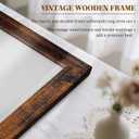 Large White Board for Wall, 36''x24'' Magnetic Dry Erase Board, Decorative Whiteboard with Brown Vintage Wooden Frame, Hanging Writing Board for Home Office School Dorm