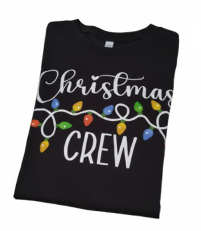 T-Shirt Kids Black L Christmas Crew