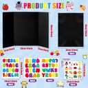 ANGOLIO Kindergarten Graduation Photo Display Board - 4 Sets Graduation Photo Trifold Poster Board with 16 Grad Themed Sticker for 2026 Grad Party Decoration Picture Collage Frame Supplies (24” x 16”)
