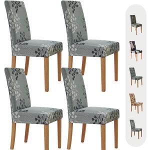 Secgo Chair Covers for Dining Room 4 Pack, Stretch Dining Chair Cover, Washable Spandex Kitchen Parsons Chair Slipcovers, Blue Chair Covers for Home or Party