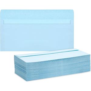 Juvale #10 Light Blue Envelopes - Versatile for Letters, Invitations & Resume Paper - Business Envelopes for Office Mailing - Secure Peel & Seal Closure - 100 Pack, 4 1/8 x 9 1/2 In