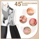 Upgrade Large Toenail Clippers for Thick Nails for Seniors Long Handle, Ultra Sharp Precision Nail Clippers for Men, Curved Wide Jaw Opening Fingernail Clippers with Catcher Nail Cutter for Women
