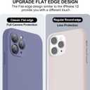 Vooii Compatible with iPhone 11 Pro Case, Upgraded Liquid Silicone with [Flat Edges] [Camera Protection] [Soft Anti-Scratch Microfiber Lining] Phone Case for iPhone 11 Pro 5.8 inch - Lavender Grey