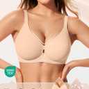 LetsJoli Wireless Bras for Women No Underwire Jelly Bras Seamless Push Up Full Coverage Bralettes Comfortable Everyday Bra (XL)