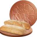 1 Pcs 8 Inch Bread Warmer Stone Terracotta Round Tortillas Warmer Circular Rustic Bun Heat up Mat for Mexican Taco, Pancake, Sourdough Buns Keep Meals Warm - Fit for Bread & Serving Baskets