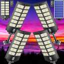 Vzyhik 9000W Commercial Solar Parking lot Lights, 260000LM Solar Street Lights Outdoor Waterproof Wide Angle Lamp with Remote, Outdoor Motion Sensor Light for Parking Lots and Yard