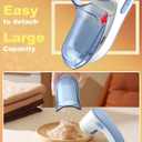 Fabric Shaver, Lint Remover for Clothes, Effectively and Quickly Remove Pills, Sweater Shaver with Stainless Steel 3-Leaf Blades and Safety Lock Protection.(Blue & White)