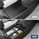 Lower Center Console Organizer for 2022-2026 Rivian R1T & R1S Accessories, Floor Console Storage Tray Insert with Cup Holder