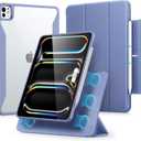 ESR for iPad Pro 13 Inch Case M4(2024), iPad Pro 13 Case with Pencil Holder, Removable Magnetic Cover, Vertical Stand, Fully Supports Pencil Pro and Pencil(USB-C), Rebound 360 Series, Lavender (Purple)