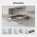 VIKIO HOME 30 Inch Under Cabinet Range Hood, 900CFM Fast Venting Ducted, Kitchen Hood With 3 Speed Gesture Sensing & Touch Control, Stainless Steel Stove Vent Hood With Reusable 5-Layer Baffle Filters