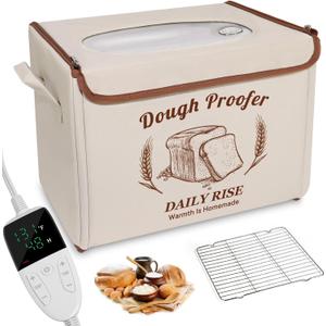 Folding Bread Proofing Box - Foldable Dough Proofer Boxs, with 6-speed 50-131 Temp Control & 9-speed 48H Timer, Fermentation box for Sourdough, Pizza, Yogurt, Kombucha