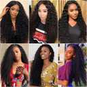 Human Hair Bundles Deep Wave Bundles Human Hair Extensions Soft Brazilian Virgin Deep Wave Human Hair 3 Bundles Natural Color 26 28 30 Inch