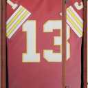 HBCY Creations Mahogany Jersey Frame Display Case - 24x36 Premium Shadow Box with Anti-Theft Lock, Acrylic Window, Solid Wood Frame, Fits, Includes Hanger and Hanging Hardware