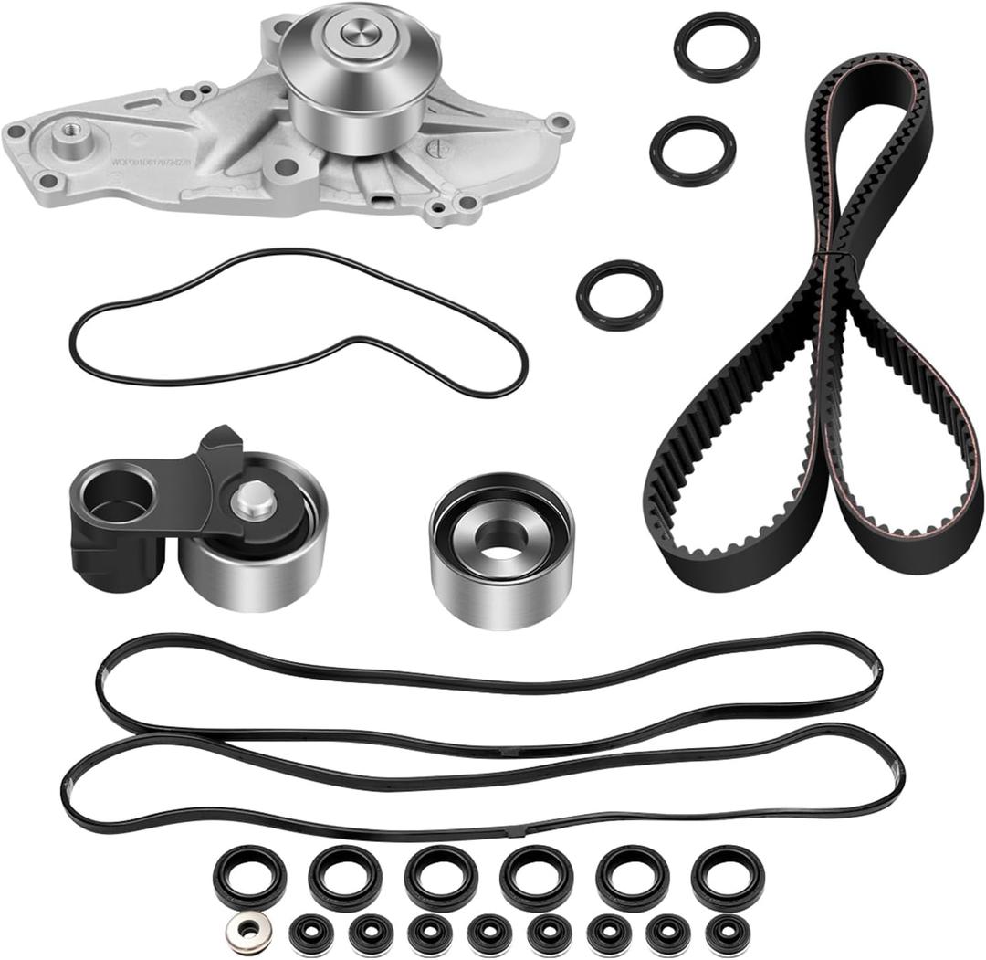 ECCPP Timing Belt Kit with Water Pump Compatible For Acura CL MDX TL For Honda For Accord 1999 2000 2001 2002 2003 2004 For Honda Odyssey 2003 2004 Pilot TBK286 WPHO024 VCHO024 TS26286