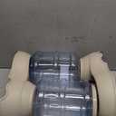 2 Pack Automatic Cat Feeder and Water Dispenser in Set Pet Food Bowl for Small Medium Dog Pets Puppy Kitten Big Capacity 1 Gallon x 2 (Cream)