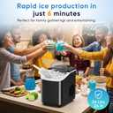 NEWBULIG Ice Maker, Countertop Ice Machine with Handle | 9 Bullet Cubes in 6-8 Mins, 26lbs Daily, Self-Cleaning with Basket and Scoop for Home/Kitchen/Camping/RV
