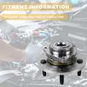 515072 Pair 2 Front Wheel Hub & Bearing Assembly for 2002-2008 Dodge Ram 1500 w/ 2-Wheel ABS