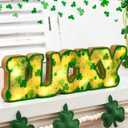 Leinuosen Light up St Patricks Day Decorations for Table Wooden Lucky Decor for Bedroom Sign St Patricks Day Table Decor LED Marquee Sign Battery Powered for Office Home Saint Patrick's Decorations