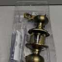 Schlage F10 V GEO 609 Georgian Door Knob, Hall & Closet Passage Lock, Antique Brass