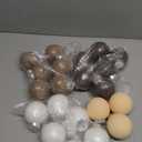 Hollowfly 21 Pcs Neutral Matte Christmas Ball Ornaments 2.4 Inch Rustic Boho Cream Beige Tan Brown Xmas Bulbs Ornament Vintage Xmas Baubles Modern Christmas Decor for Tree Farmhouse Decor