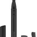 Upgraded Eyebrow Trimmer for Men, Precision Detailer Battery-Operated Eyebrow Razor and Shaper, Electric Facial Hair Trimmer with Comb, Dual-Blade Grooming Tool, No Pulling Sensation (Space Dark Black)