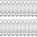 Pack of 20 Flat, Stainless Steel Beer Openers Sublimation Bottle Opener Blanks Heavy Duty Bar Funny for Bartender, Men Women Kitchen Party Supplies, 7 Inch (Silver)
