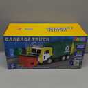 JOYIN Large Friction Powered Garbage Truck Toy Set, Includes Dumpster, Trash Bins, and Learning Cards for Kids, Boy Toys Birthday Gift for Boys Girls Kids Toddler Gift of Easter Basket Stuffers (Green)