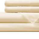 Hotel Sheets Direct 4 Piece Bed Sheet Set Full Size, 100% Viscose Derived from Bamboo Sheets Set with 2 Pillowcases, Cooling & Breathable Luxury Bedding, Moisture-Wicking & Silky Soft, Light Yellow