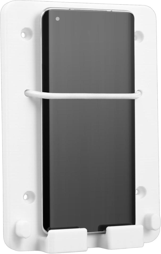 Dash Mount Phone Holder, Boat ABS Plastic Phone Holde,Marine Dash Accessory Perfect for Boat Center Consoles (White)