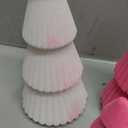 Thyle 5 Piece Pink Christmas Ornaments Velvet Christmas Tree, Cone-Shaped Indoor Xmas Decoration Centerpieces for Table Shelves, Living Room Home, Cabinet Mantel Decorations