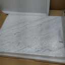 Natural Marble Cutting Board For Kitchen, 16 x 20 Inch Marble Slab Pastry Board With Non-Slip Feet For Baking, Cheese, Charcuterie, Chocolate, White Gray Net Veins