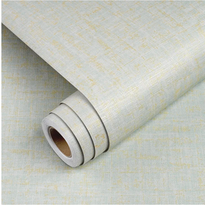 YENHOME Grasscloth Textured Peel and Stick Wallpaper for Bedroom 24"X118" Blue Gold Grasscloth Peel and Stick Wallpaper Textured Removable Wall Paper for Kitchen Contact Paper for Cabinets and Drawers